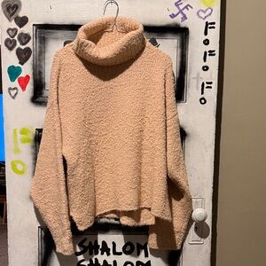 Elegant Beige Turtleneck Sweater